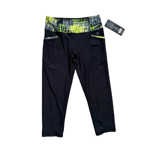 VOGO Athletica New Black and Green Geometric Cropped Leggings Women’s M